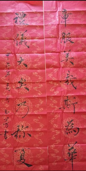 山东书画名家房玉芳为弘扬房氏文化与民族精粹创作数幅作品：祭祖纪实.jpg