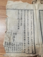 谱牒资料：该残卷高28cm，宽17cm，白棉纸印刷，木刻版，版心20cm*14cm，前后均无封（谱牒资料）.jpg
