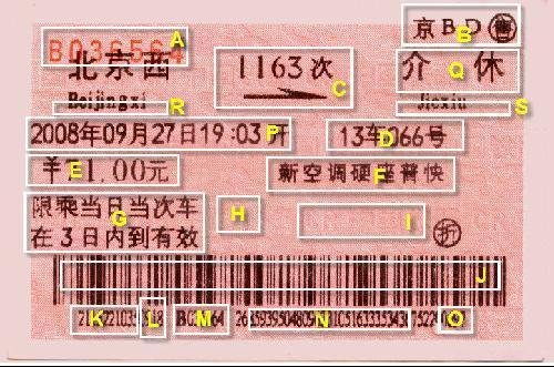 2009春运火车票真伪真假查询辨别