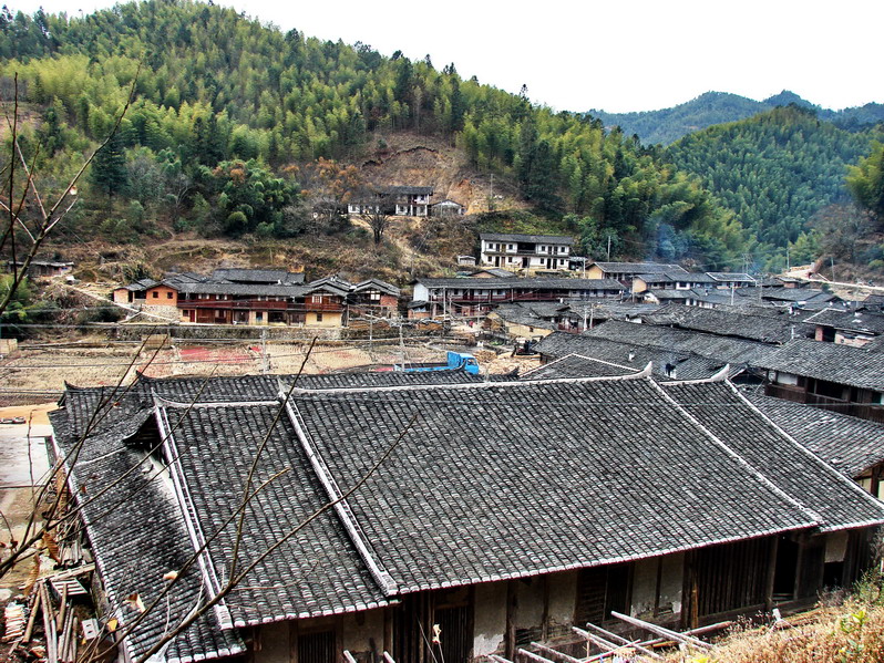 俯视福建永安市小陶镇垇头村的永安管氏始祖大宗祠“平昌堂”